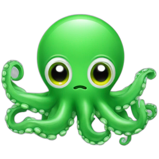 cute green octopus emoji