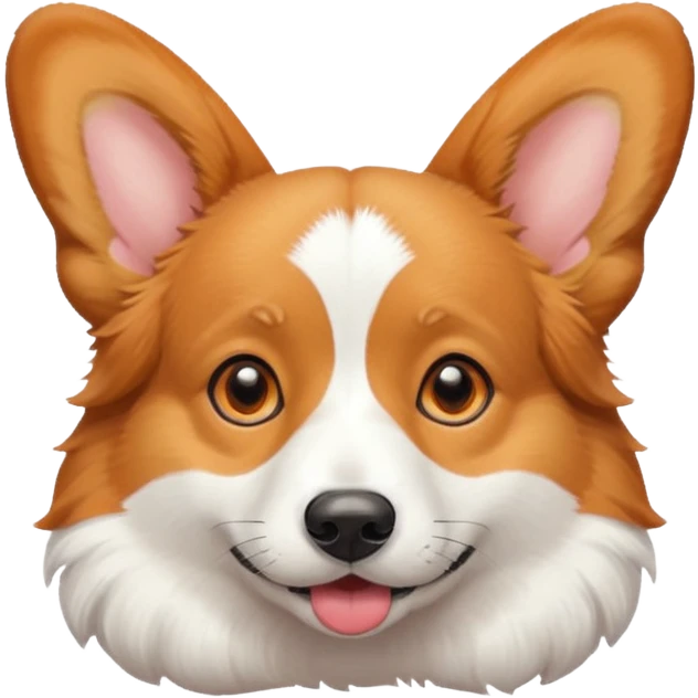 Corgi with butterfly on nose emoji