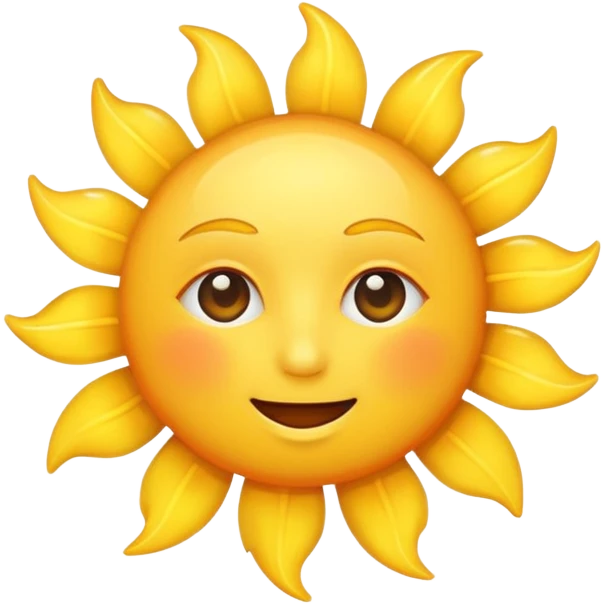 Sun, no face emoji