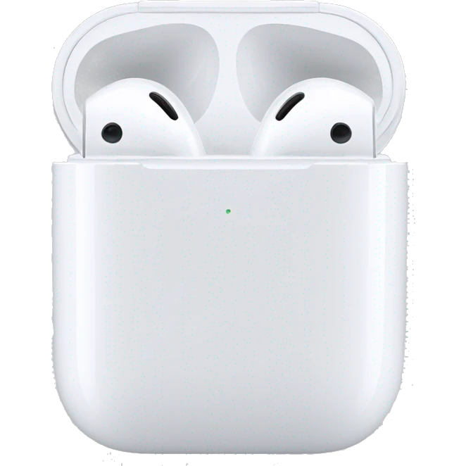 AirPod max white ribbons emoji