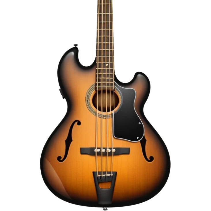 Black acoustic bass guitar  emoji