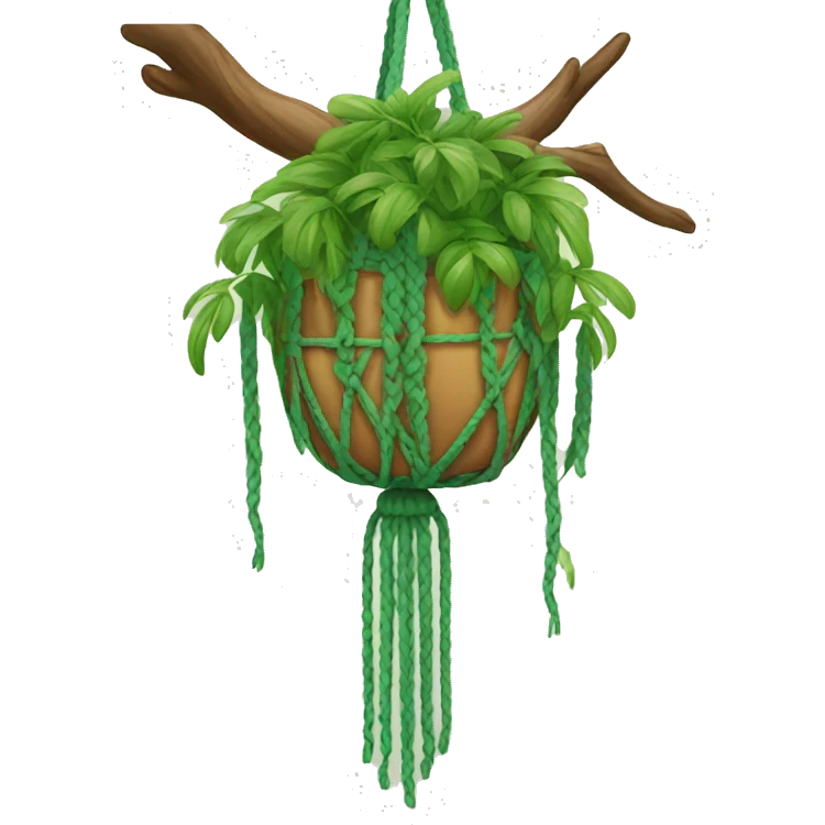 Hanging macrame plant  emoji