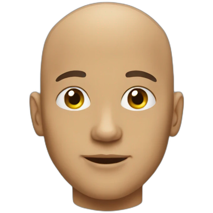 Bald young man emoji