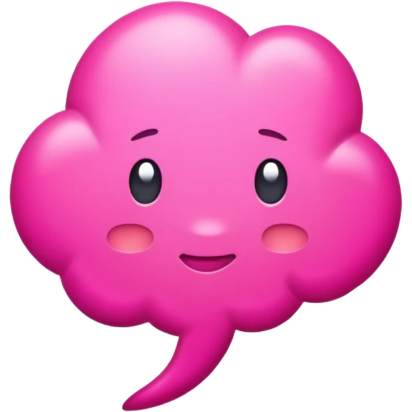 pink thinking emoji