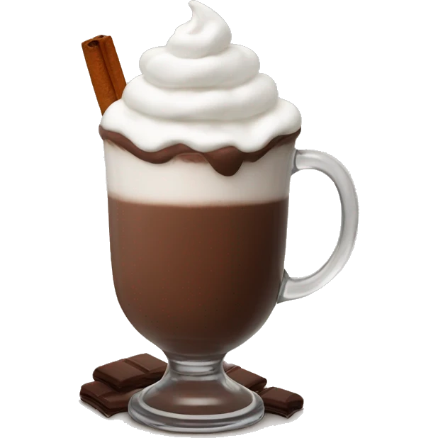 Hot chocolate with whip cream  emoji