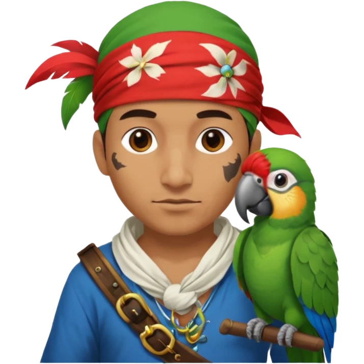 pirate and parrot emoji