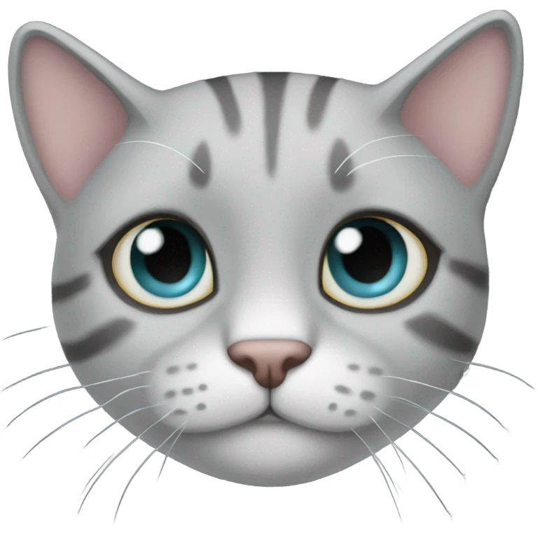 Gato gris rayado emoji