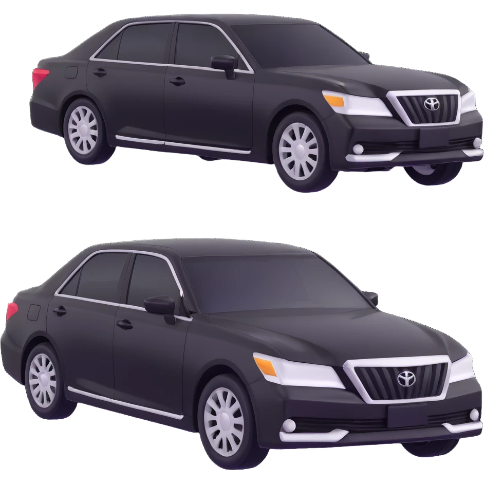 Toyota Crown from the 1980s, boxy sedan with angular design emoji
