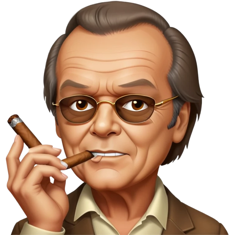 Jack Nicholson smoking a cigar  emoji