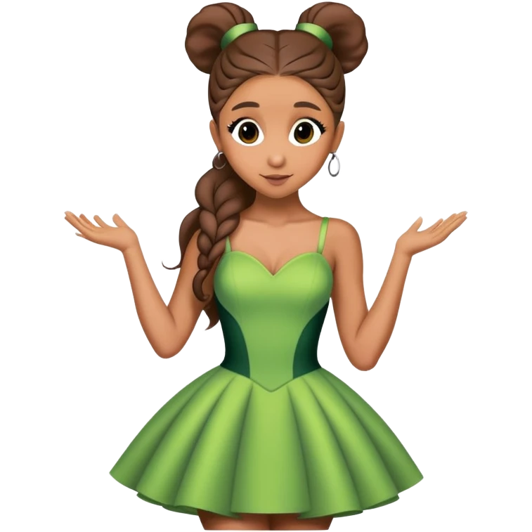 Ariana grande putting on her dress for wicked  emoji