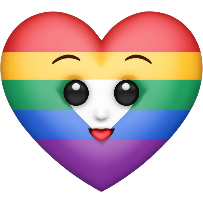 Heart eye emoji with pride flags instead of the hearts emoji