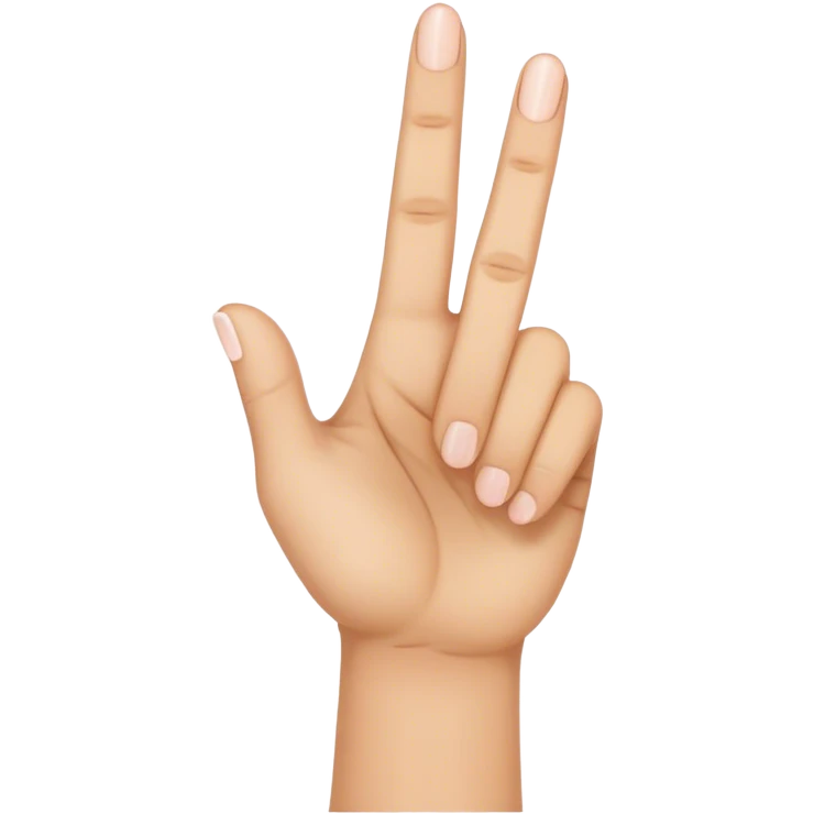 Hand raising 3 fingers (thumb and pinky are down) emoji
