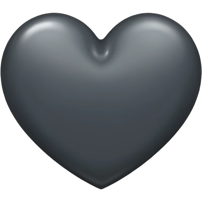 Dark grey Heart Emoji emoji