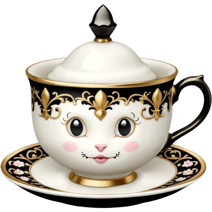Alice in Wonderland teacup gothic emoji