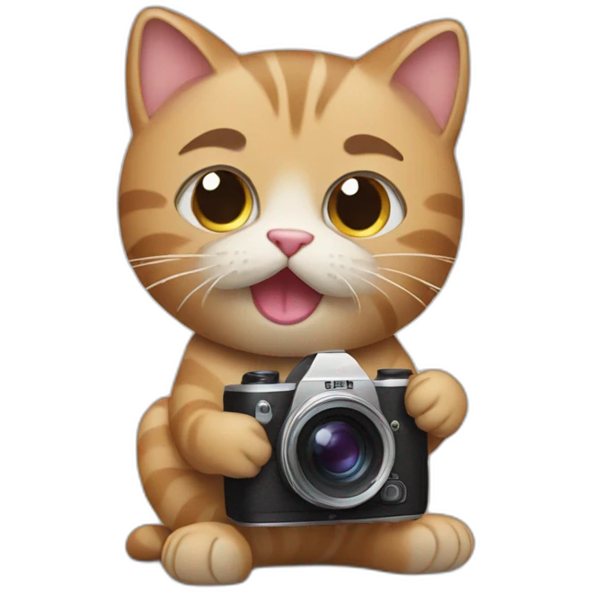Cat with camera emoji