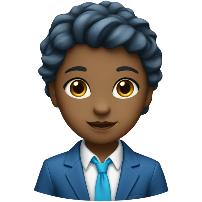 Female Cub panther wearing a blue blazer emoji