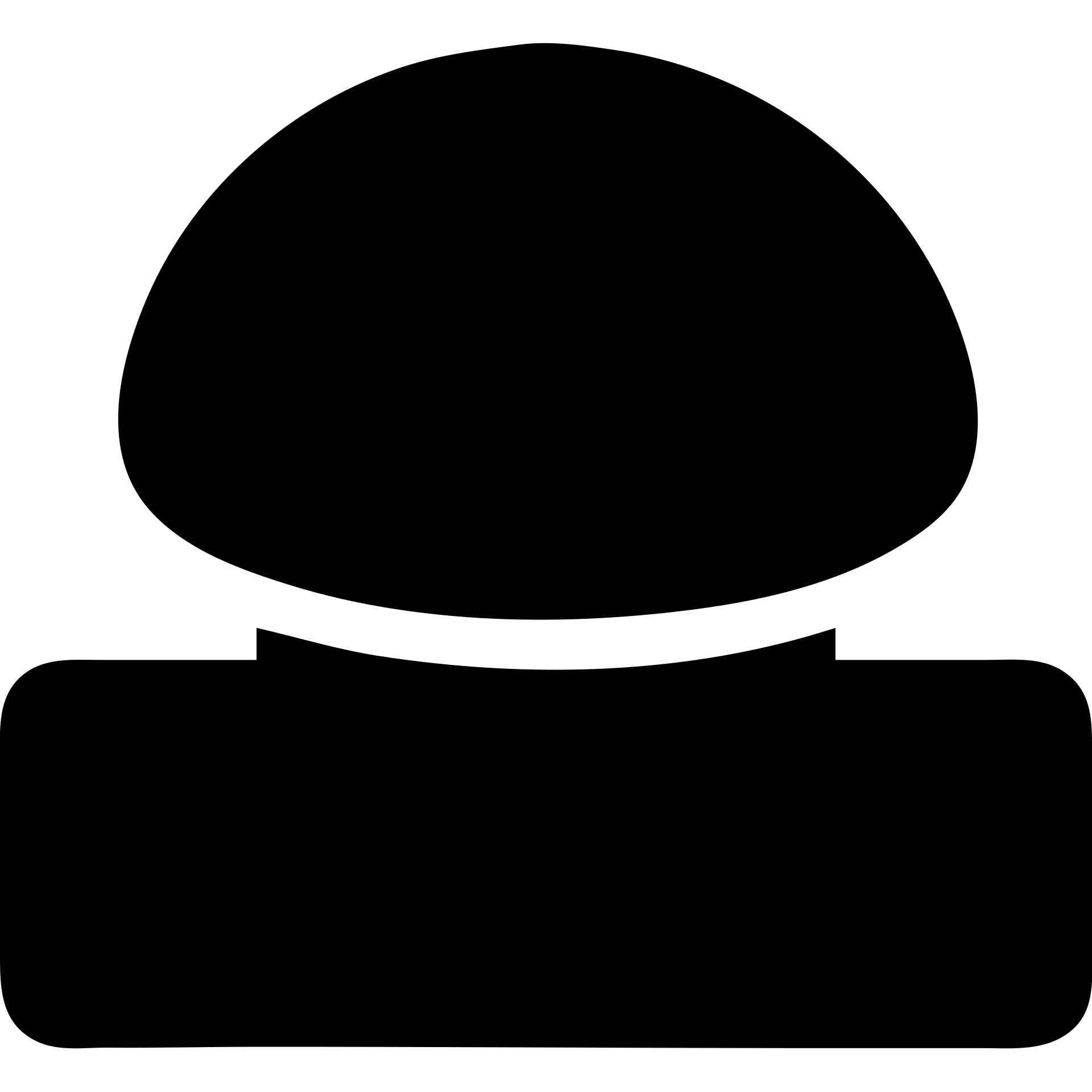 solid black icon of a red button emoji