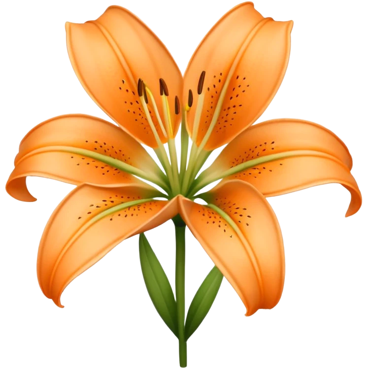 Pale orange lilium emoji