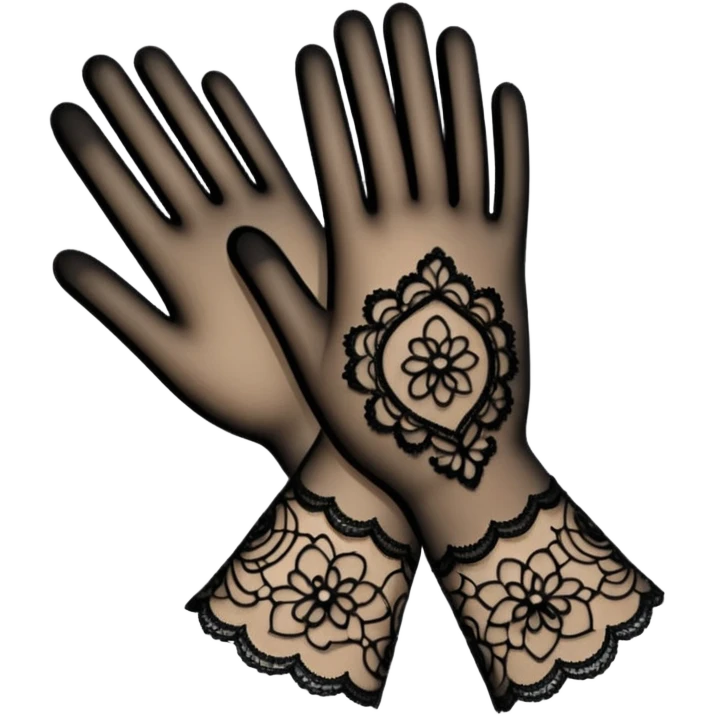 Black lace glove emoji