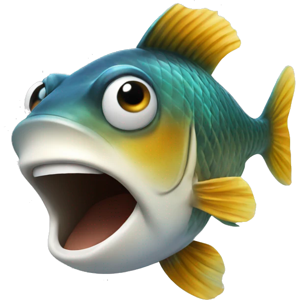 Fish saying hi emoji