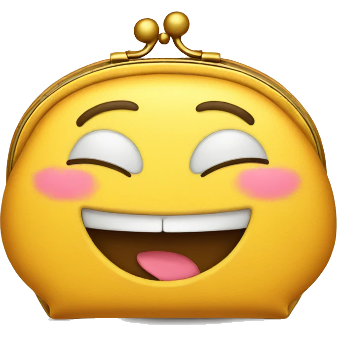 fat wallet with happy emotion emoji