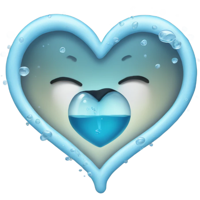 Water heart emoji