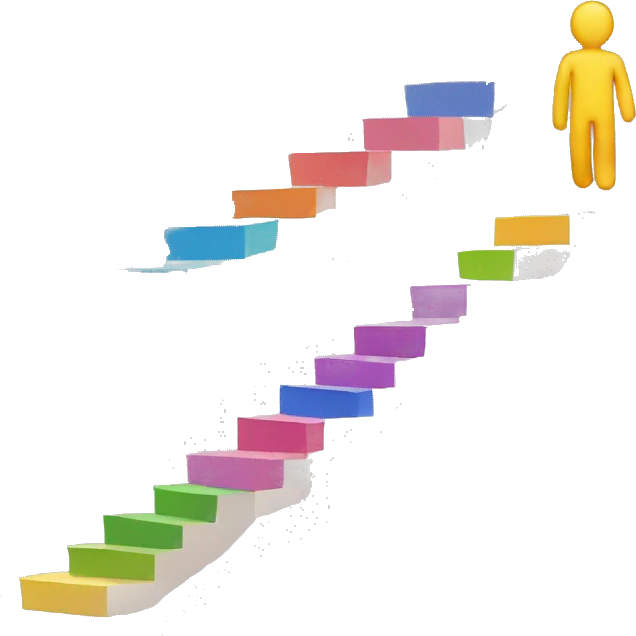 colorful steps emoji