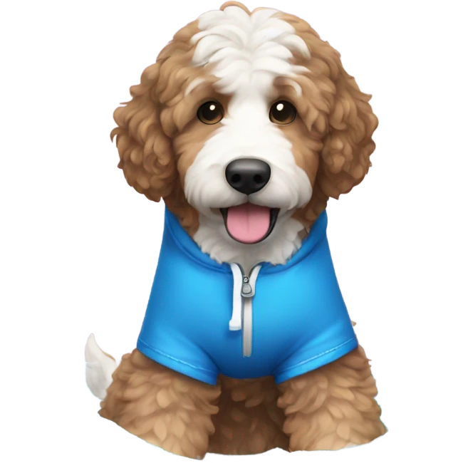 Bernedoodle in swimming suit emoji