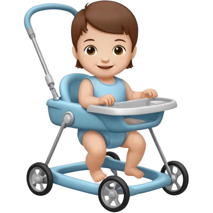 brown hair baby on babywalker emoji