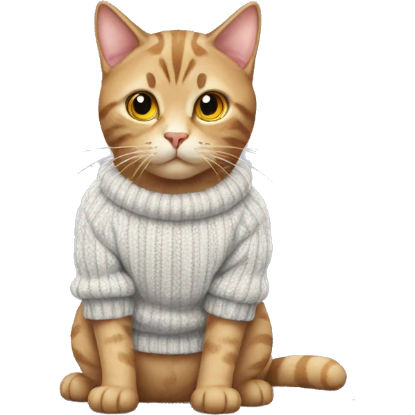 Cat with a jumper one  emoji