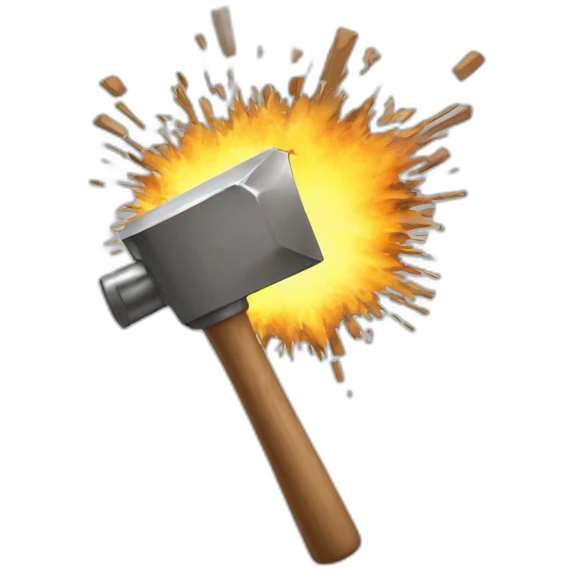 Exploding hammer emoji