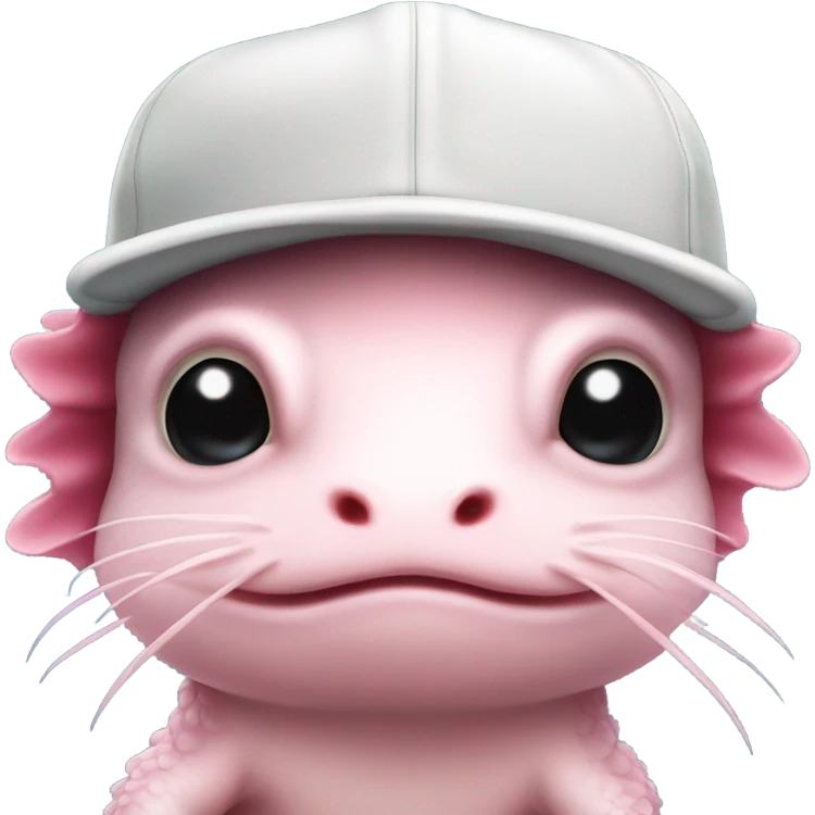 Axolotl with a baseball cap emoji