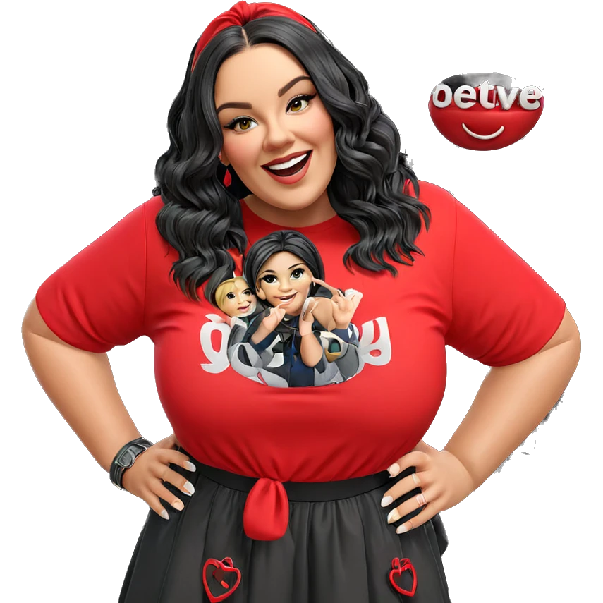 smiling girl in stylish outfit emoji