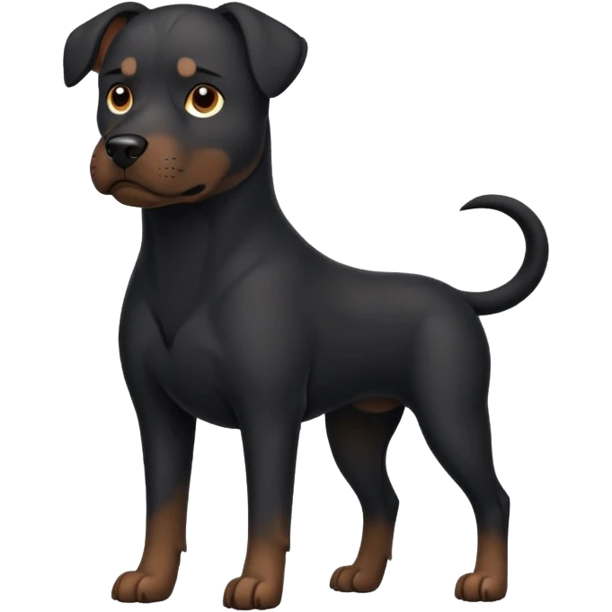 black bullherder dog emoji