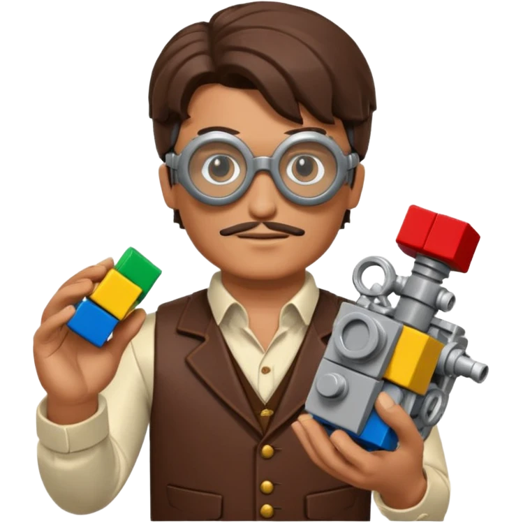Steampunk Inventor lego emoji