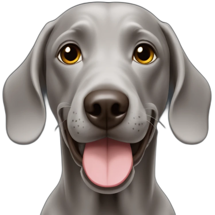 weimaraner happy face emoji