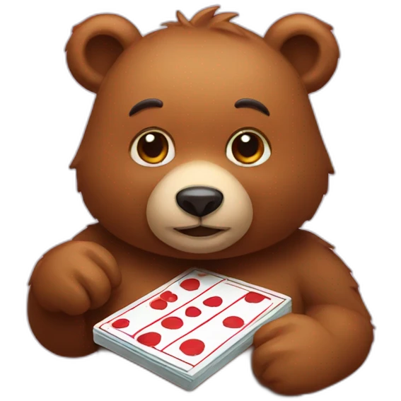 Bear game night emoji