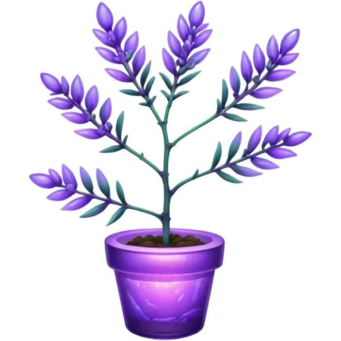 create a holographic lavender plant emoji