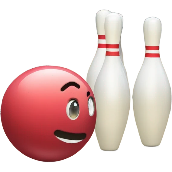 Person with a bowling ball instead of a head.  emoji