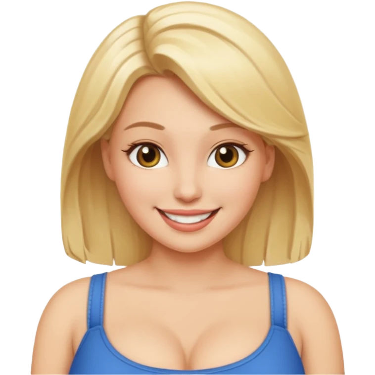 sluty blonde big boobs emoji