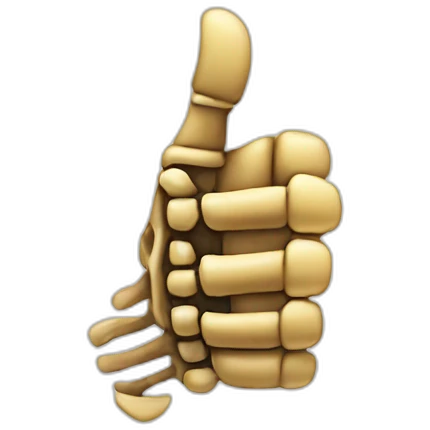 thumbs up, skeleton hand emoji