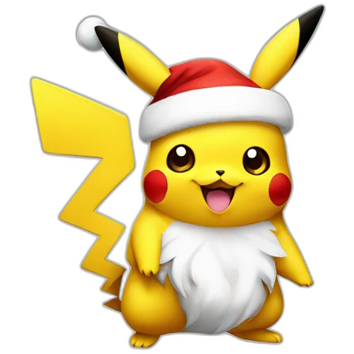 pikachu santa emoji