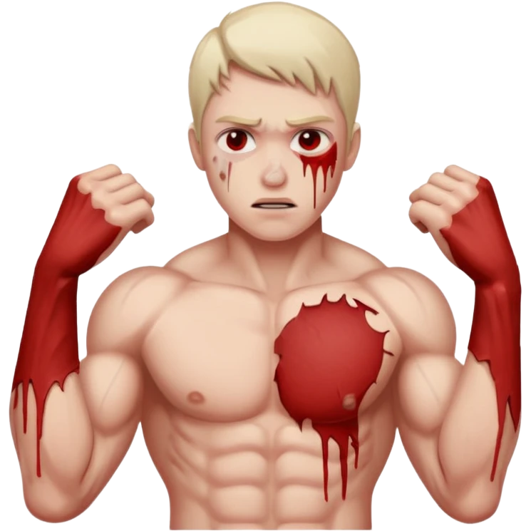 knee torn to the blood emoji