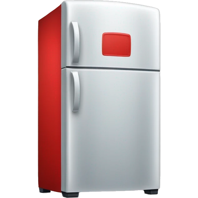 Refrigerador rojo con gaseosas adentro emoji