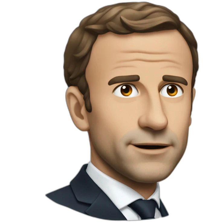 Macron With à big réd noze emoji