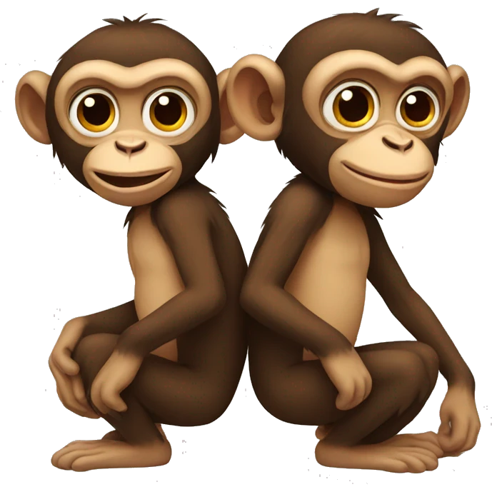 Two monkeys  emoji