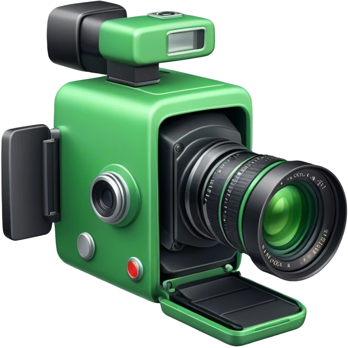 green professional camera emoji