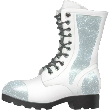 sparkly pair of white boots emoji