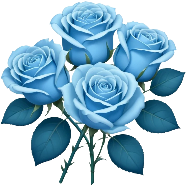 A bouquet of light blue roses emoji