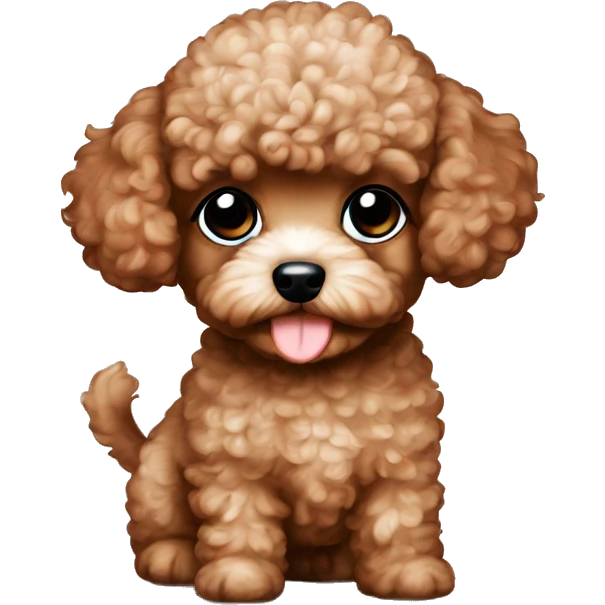 Toy poodle puppy red emoji